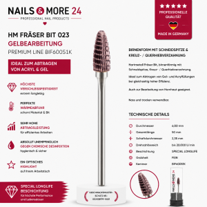 HM Fräser Bit 023 | Gelbearbeitung | Premium Line BIF60051K